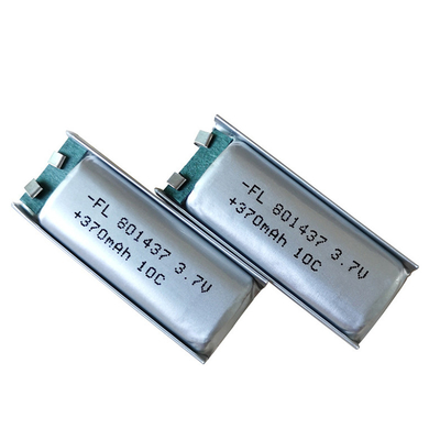 Li Polymer Battery rechargeable 801437 10c 370mah 3.7v
