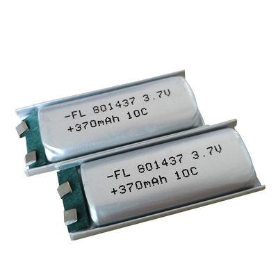 Li Polymer Battery rechargeable 801437 10c 370mah 3.7v