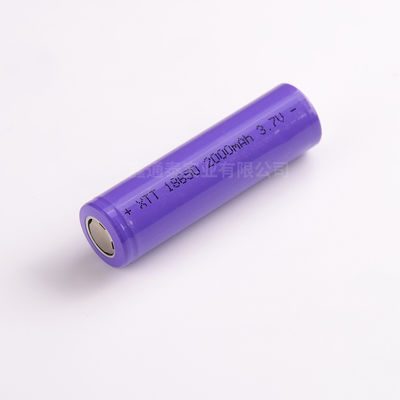 Capacité élevée cylindrique rechargeable 3.7v 2000mah 18650 de Li Ion Battery 42g de fan de kc