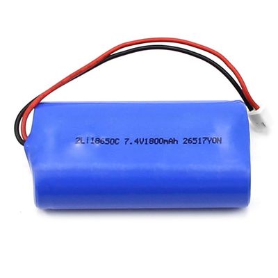 Lithium Ion Battery Pack 6700mAh 18.5*36*66mm de 0.5C-2C 3.7V 1S2P 18650