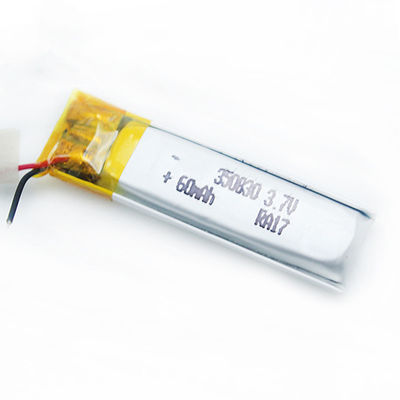 batterie de Lipo du lithium 350830 60mah