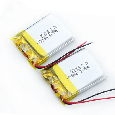batterie électrique de montre de GV de la CE de batterie de polymère de 130mAh 352026 Lipo