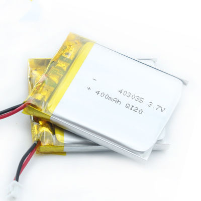 Batterie plate de Lipo de capacité élevée de la batterie 0.1A-5A 403035 de polymère de lithium de sécurité