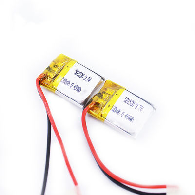 0.2C petits 3,7 V ultra minces Li Polymer Battery 501520 130mah pour GPS