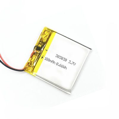 ROHS 180mah 303030 décharge de 3,7 V Li Polymer Battery Low Self avec le PCM