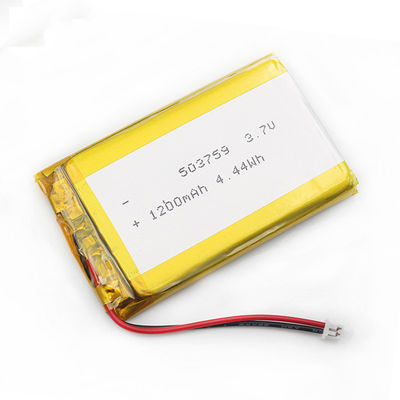 5.0*37*61mm batterie ISO9001 de polymère de 503759 1200mah Lipo