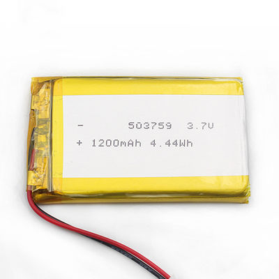 5.0*37*61mm batterie ISO9001 de polymère de 503759 1200mah Lipo