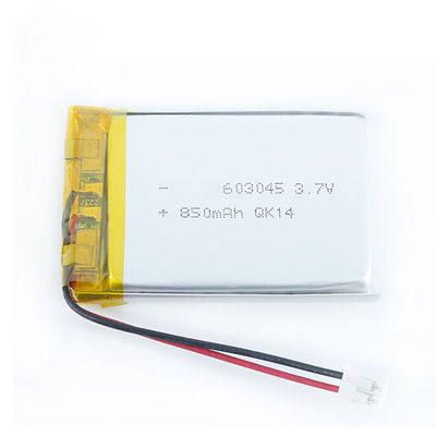 603045 3.7V 850mAh Li Polymer Battery For rechargeable GPS