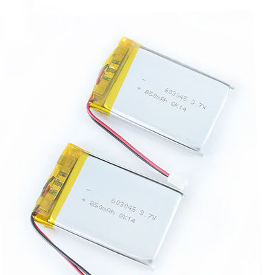603045 3.7V 850mAh Li Polymer Battery For rechargeable GPS